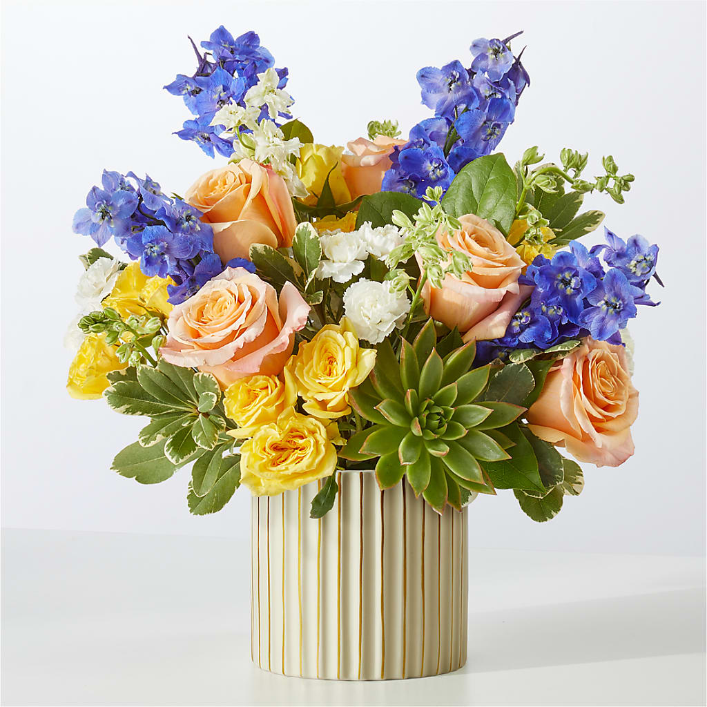 Cobalt Reverie Bouquet – PETERSEN & TIETZ FLORISTS & GREENHOUSES, Waterloo IA