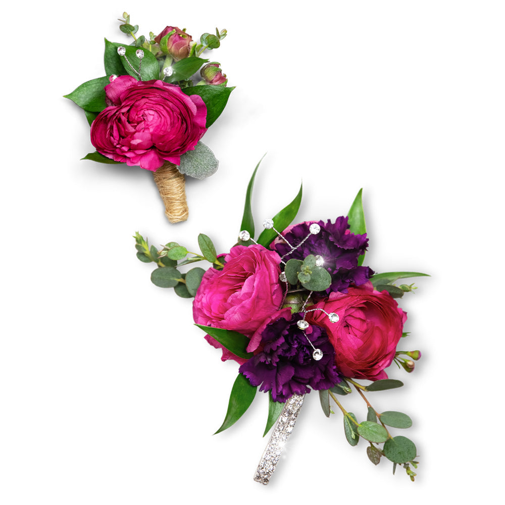 Allure Corsage and Boutonniere Set – PETERSEN & TIETZ FLORISTS & GREENHOUSES, Waterloo IA