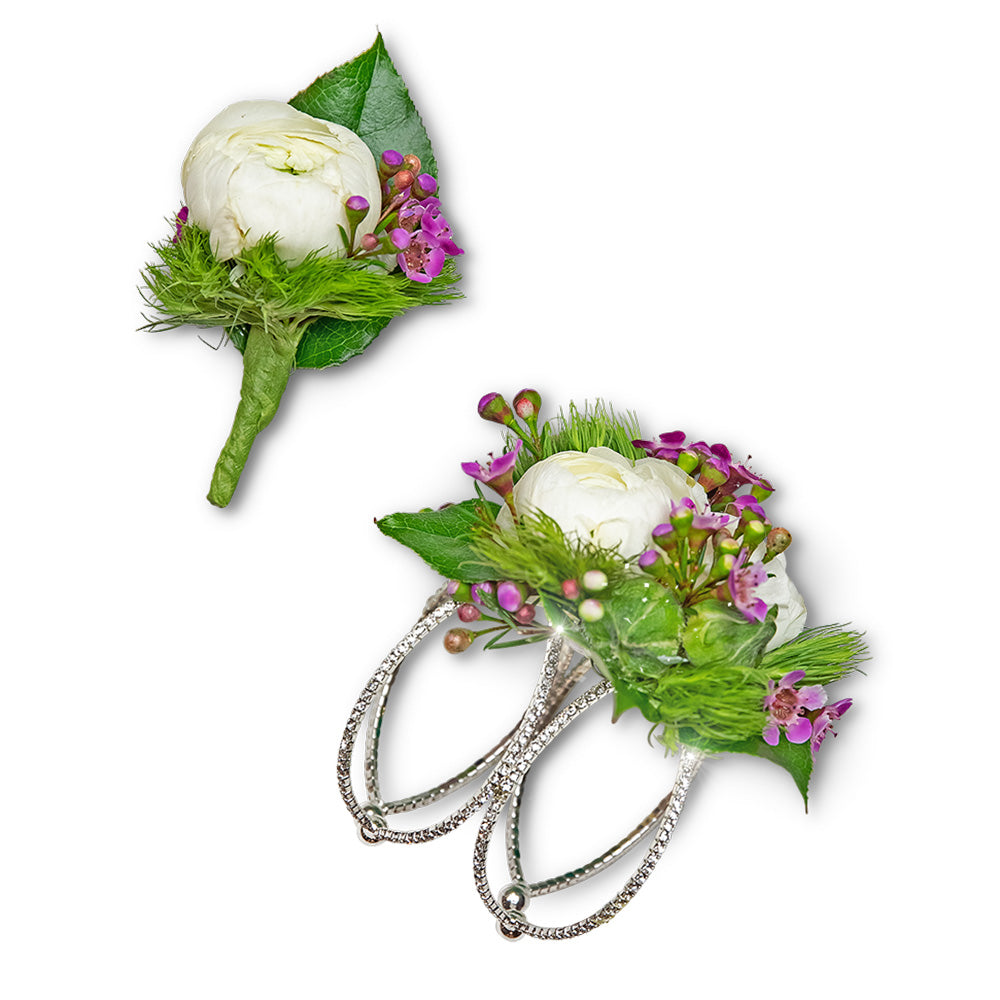 Intrinsic Corsage and Boutonniere Set – PETERSEN & TIETZ FLORISTS & GREENHOUSES, Waterloo IA