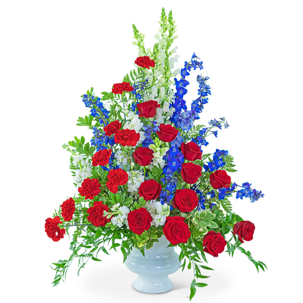 Valiant Honor Urn – PETERSEN & TIETZ FLORISTS & GREENHOUSES, Waterloo IA