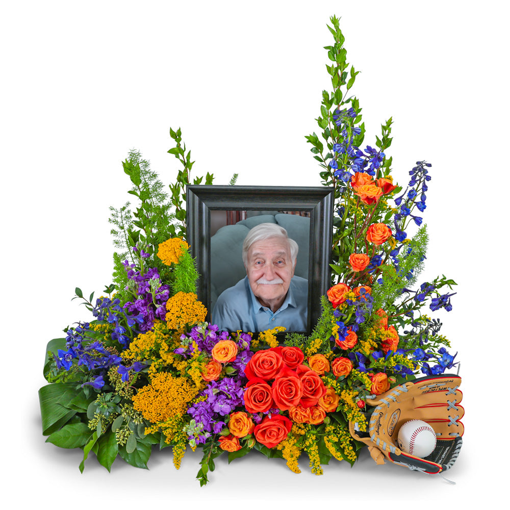 Tears in Heaven Personalized Memorial Tribute (Frame & Mitt not included) – PETERSEN & TIETZ FLORISTS & GREENHOUSES, Waterloo IA