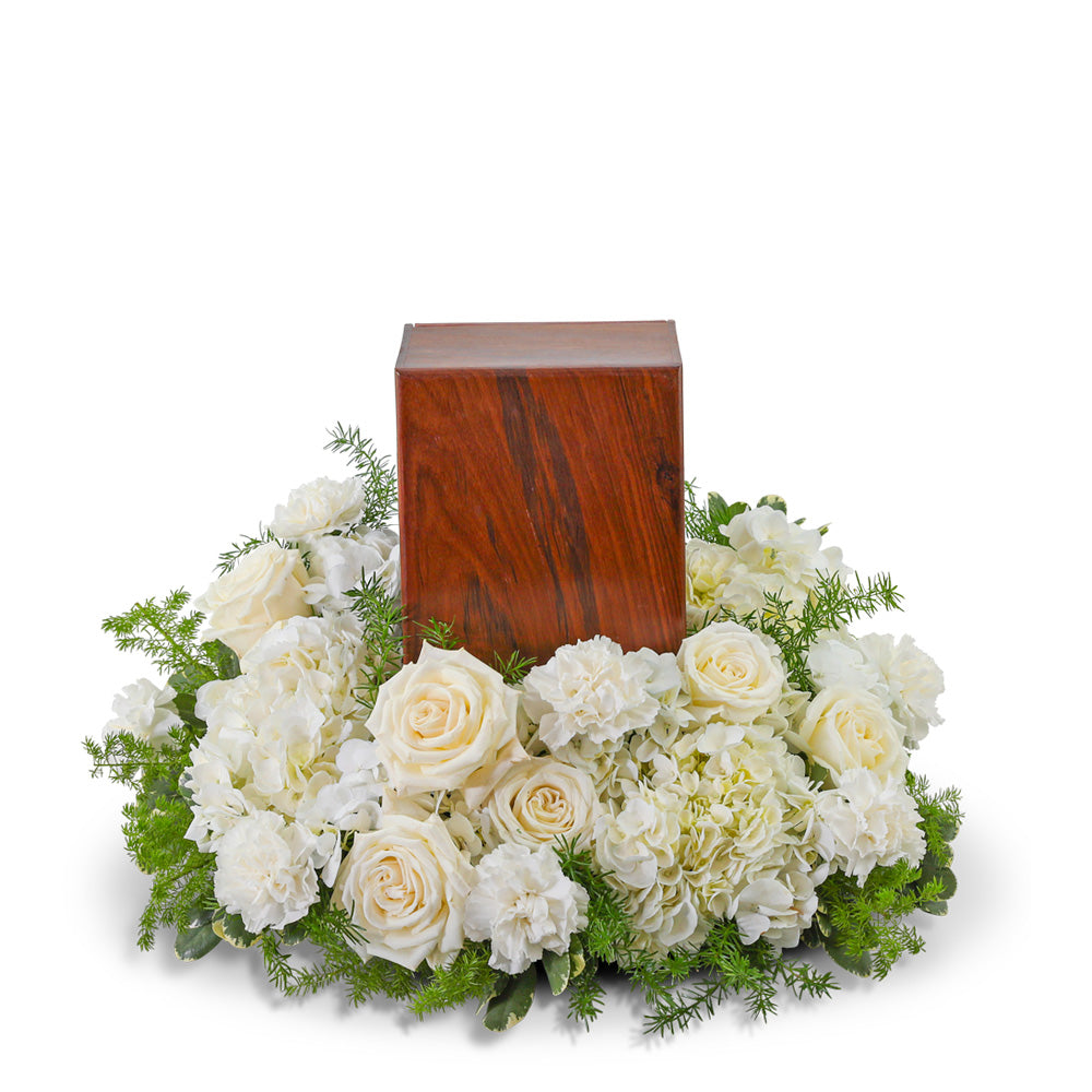Angels Among Us Urn Surround – PETERSEN & TIETZ FLORISTS & GREENHOUSES, Waterloo IA