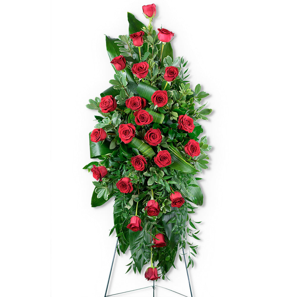 Abiding Love Standing Spray – PETERSEN & TIETZ FLORISTS & GREENHOUSES, Waterloo IA