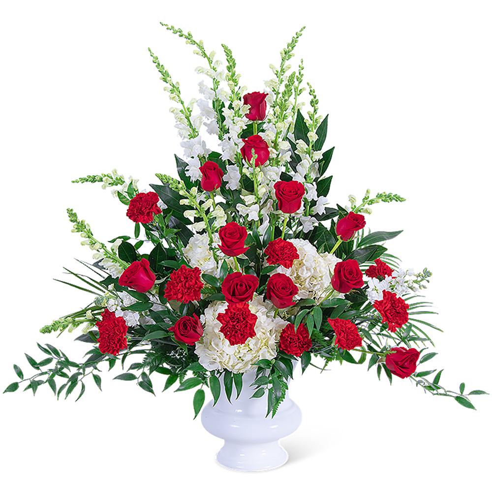 Serene Sanctuary Urn – PETERSEN & TIETZ FLORISTS & GREENHOUSES, Waterloo IA