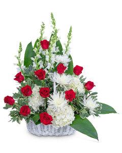 Serene Sanctuary Basket – PETERSEN & TIETZ FLORISTS & GREENHOUSES, Waterloo IA