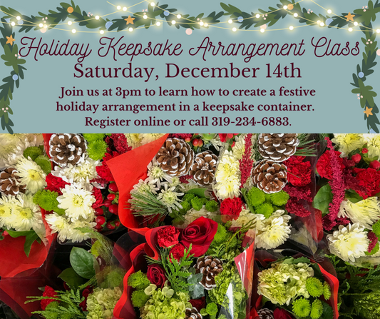 Holiday Arrangement Design Class 12/14/24