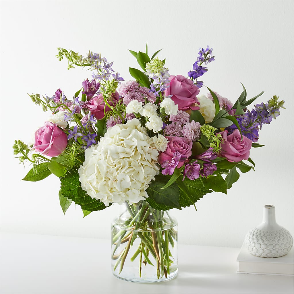 Violet Caress Bouquet – PETERSEN & TIETZ FLORISTS & GREENHOUSES, Waterloo IA