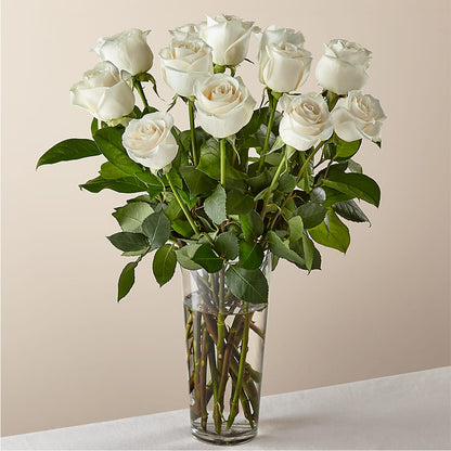 Long Stem White Rose Bouquet – PETERSEN & TIETZ FLORISTS & GREENHOUSES, Waterloo IA