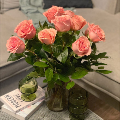 Long Stem Pink Rose Bouquet – PETERSEN & TIETZ FLORISTS & GREENHOUSES, Waterloo IA