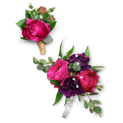 Allure Corsage and Boutonniere Set – PETERSEN & TIETZ FLORISTS & GREENHOUSES, Waterloo IA