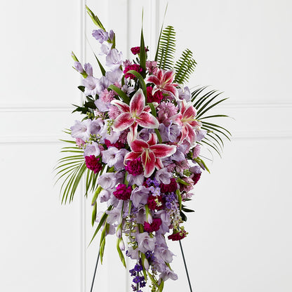 Tender Touch Standing Spray – PETERSEN & TIETZ FLORISTS & GREENHOUSES, Waterloo IA