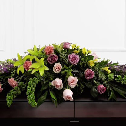 Forever Beloved Casket Spray – PETERSEN & TIETZ FLORISTS & GREENHOUSES, Waterloo IA