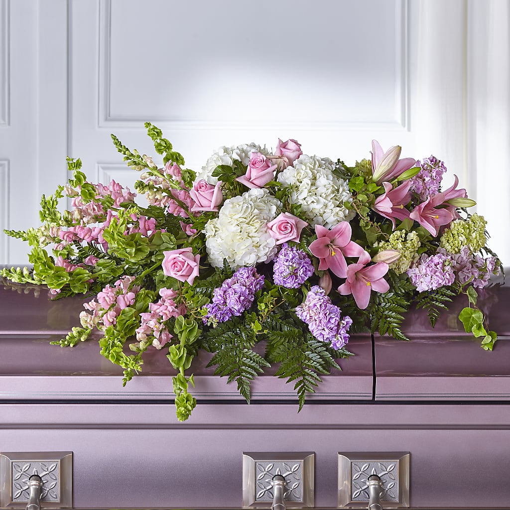Life's Gratitude Casket Spray – PETERSEN & TIETZ FLORISTS & GREENHOUSES, Waterloo IA