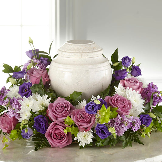 Blooming Sympathy Cremation Adornment – PETERSEN & TIETZ FLORISTS & GREENHOUSES, Waterloo IA