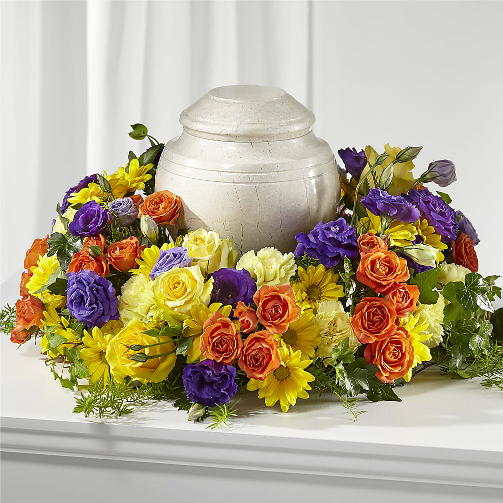 Blossoms of Remembrance Cremation Adornment – PETERSEN & TIETZ FLORISTS & GREENHOUSES, Waterloo IA