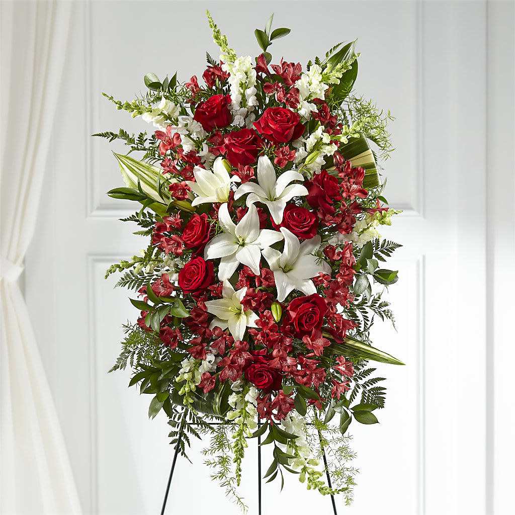Everlasting Memory Standing Spray – PETERSEN & TIETZ FLORISTS & GREENHOUSES, Waterloo IA