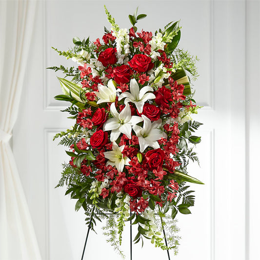 Everlasting Memory Standing Spray – PETERSEN & TIETZ FLORISTS & GREENHOUSES, Waterloo IA