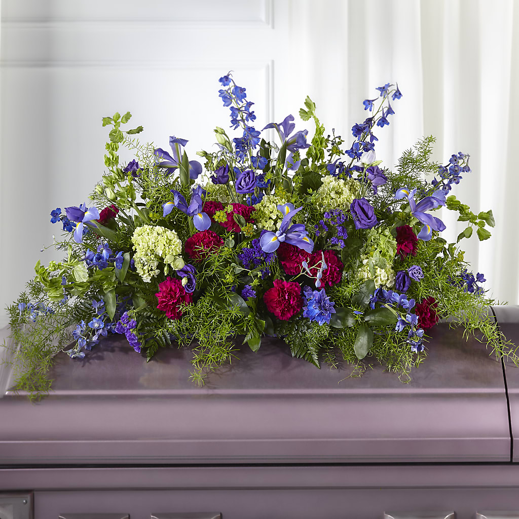 Always Treasured Casket Spray – PETERSEN & TIETZ FLORISTS & GREENHOUSES, Waterloo IA