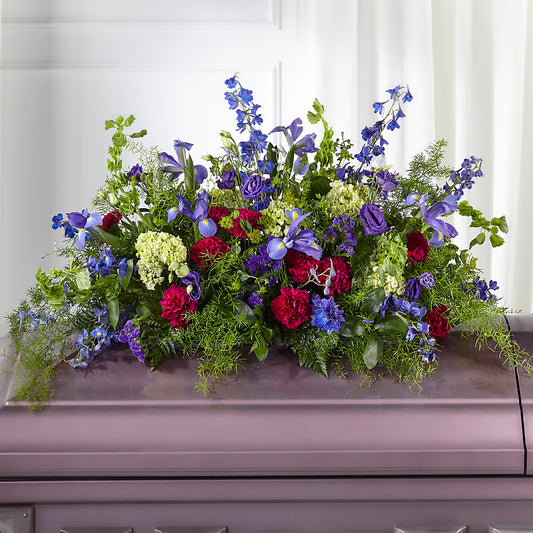 Always Treasured Casket Spray – PETERSEN & TIETZ FLORISTS & GREENHOUSES, Waterloo IA