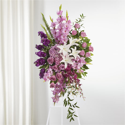 Never Alone Standing Spray – PETERSEN & TIETZ FLORISTS & GREENHOUSES, Waterloo IA