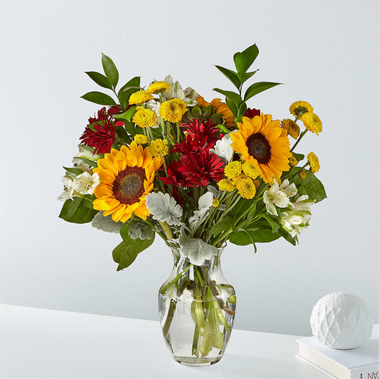 Prairie Sunrise Bouquet – PETERSEN & TIETZ FLORISTS & GREENHOUSES, Waterloo IA